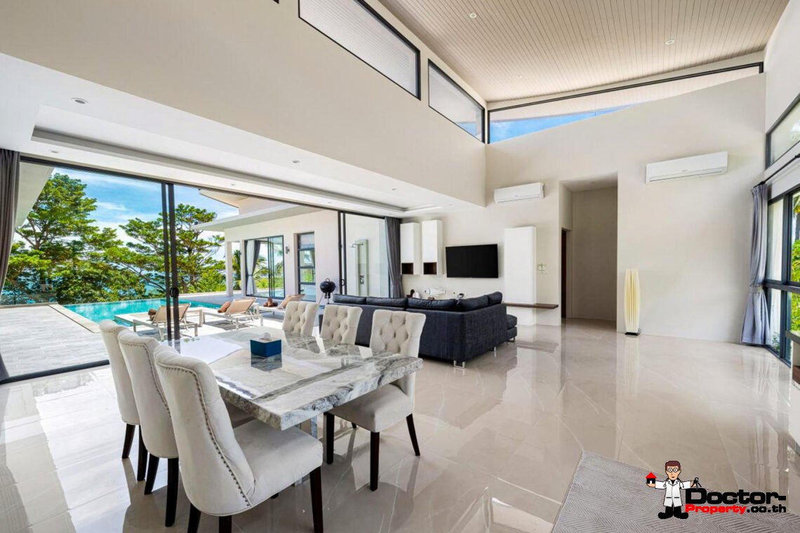 4 Bedroom Pool Villa with Sea View in Bang Por, Koh Samui – For Sale